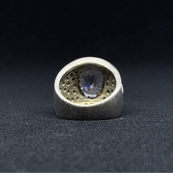 STERLING SILVER AMETHYST RING - Picture 4 of 4